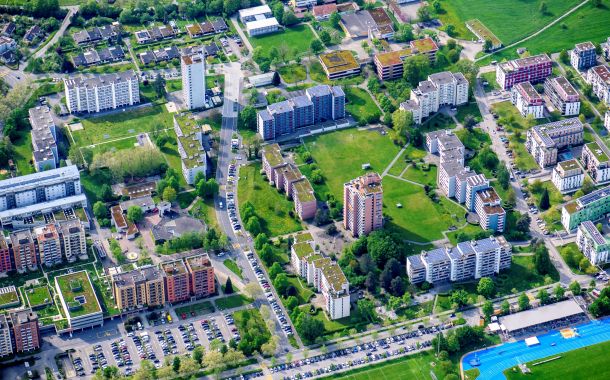 Stadt Zug - Luftbild Herti
