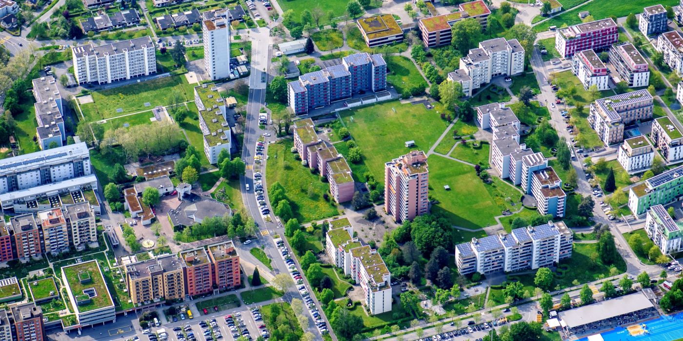 Stadt Zug - Luftbild Herti